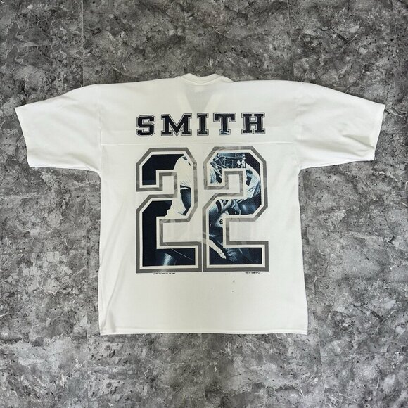 Emmitt Smith Jersey Men Large White Shirt Top Xplosion VTG 1996 - MADE USA - Picture 1 of 7